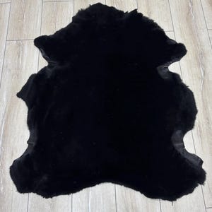Set of 2 Australian Sheepskin, Genuine sheepskin Rug, sheepskin upholstery, short fur shearling, black sheepskin, chair cover 100x70cm