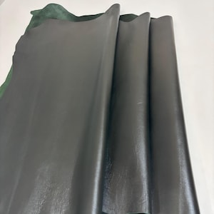 3 pcs  Premium Quality Lambskin,Lamb leather,Soft thin leather,Lambskin Hide, 15-17 Sgft, Thickness 07-08 mm,Dark Green