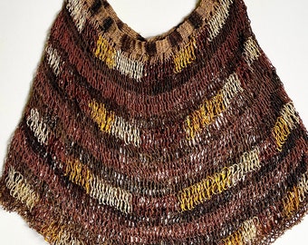 Antike Bilum-Tasche aus Papua-Neuguinea, alte handwerklich gewebte Pflanzenfaser, offene Webfaser-Kunsttasche