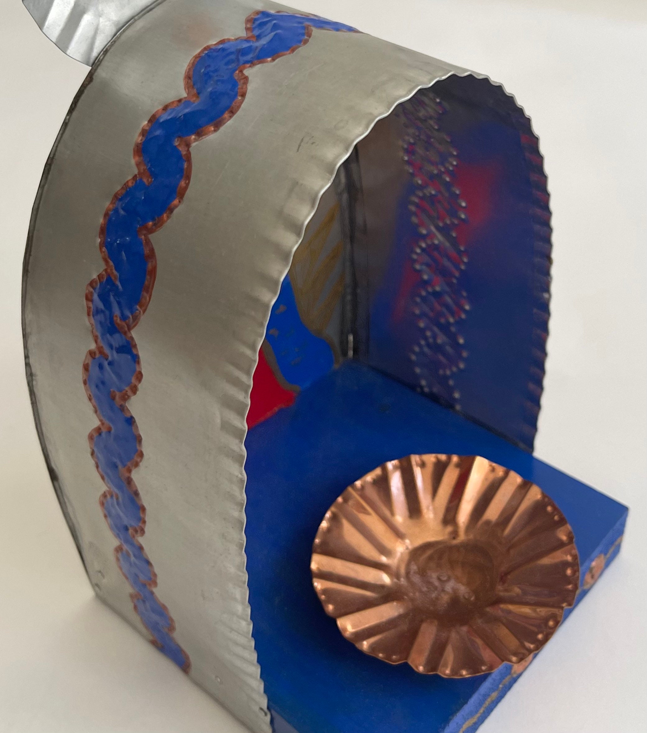 Tin Art Luminary New Mexico Folk Art by Celeste Medina Our Lady of