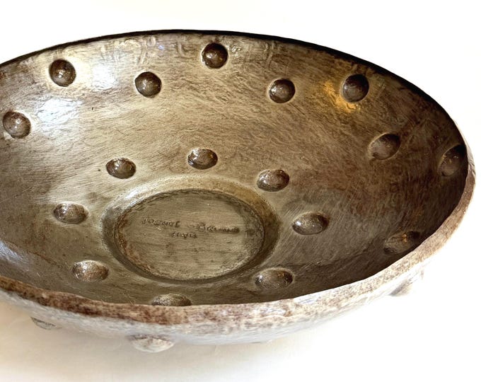 Large Josnel Bruno Bowl Signed Handcrafted 17" Decorative Art Object