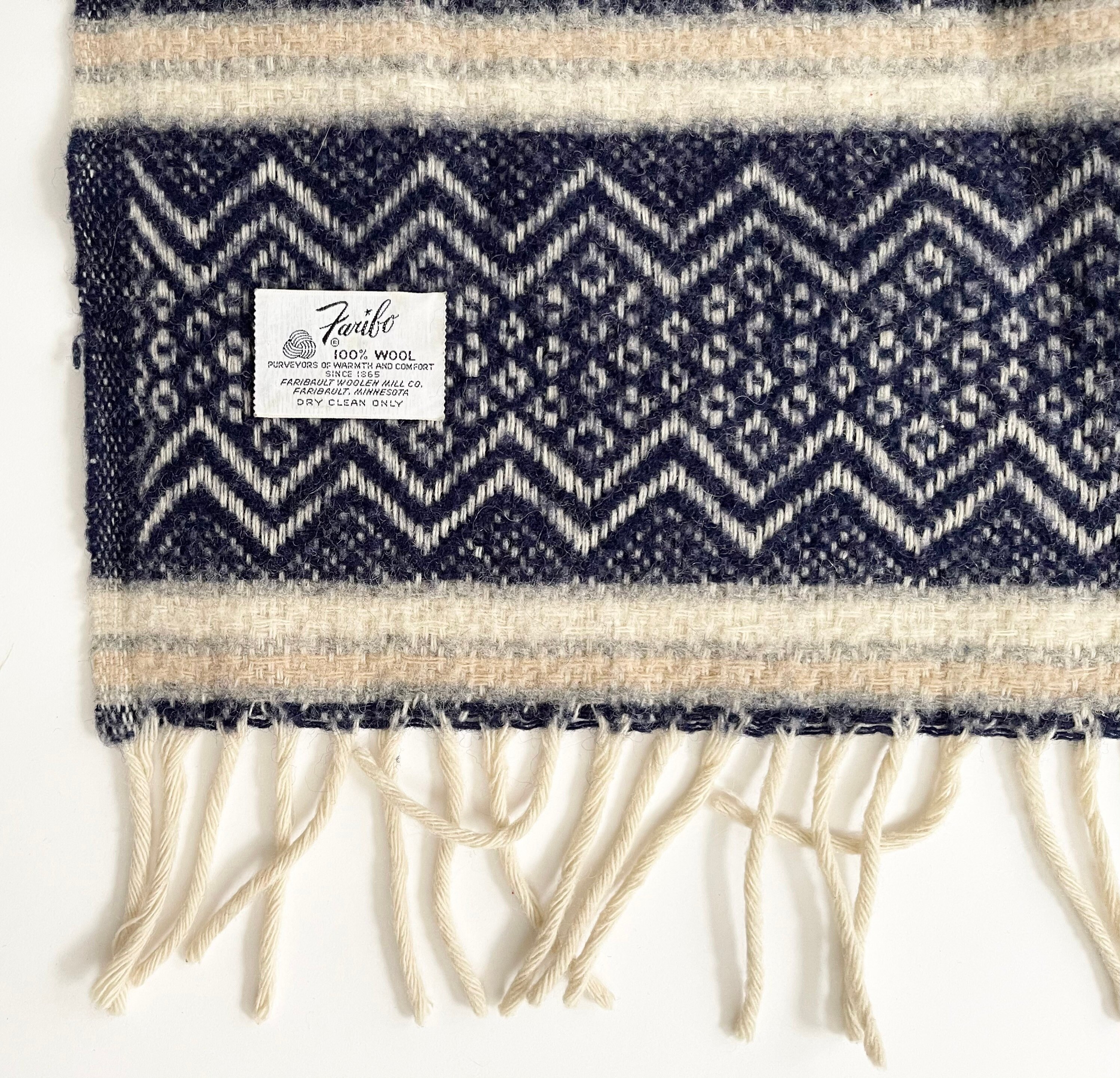 Wool Camp Blanket Faribault Woolen Mill Minnesota Vintage Stadium