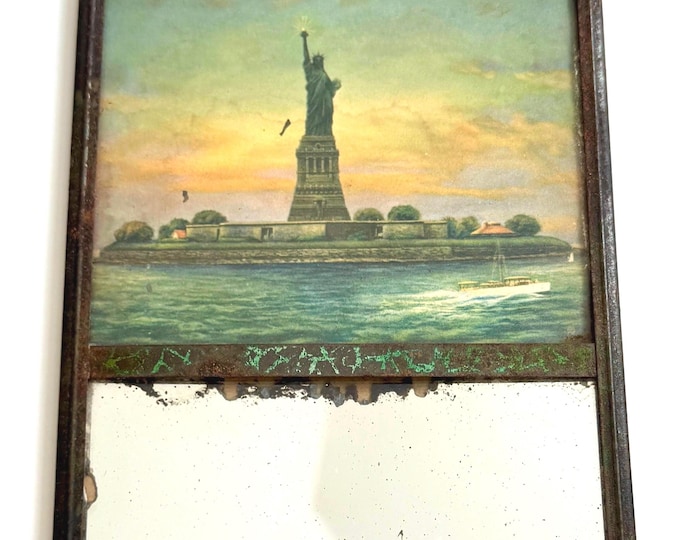 Antique New York City Statue of Liberty Mirror