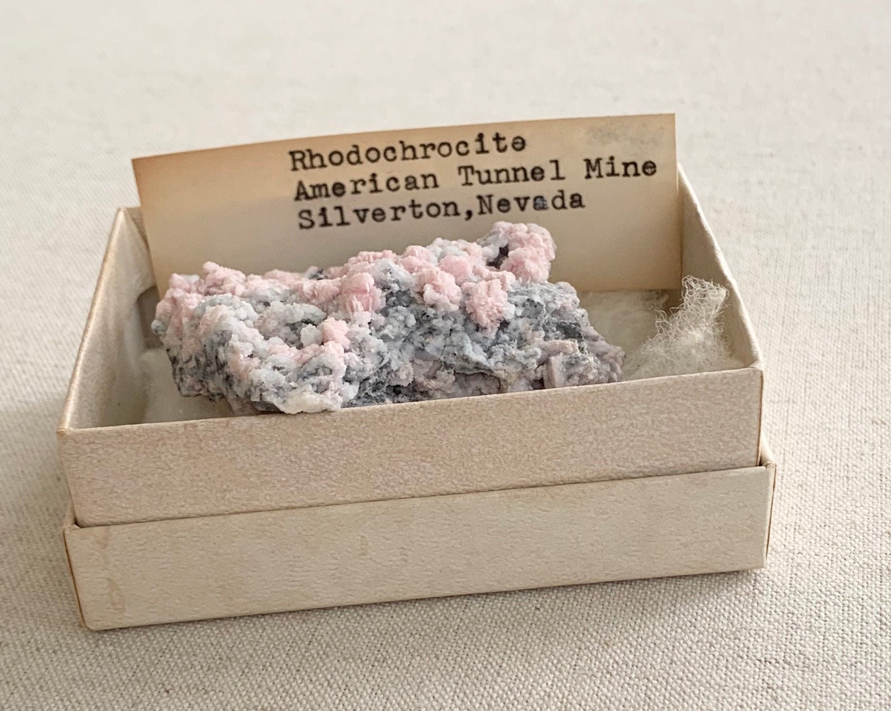 Rhodochrosite Cluster Crystal Specimen Pink Clear Vintage Rocks Geode ...