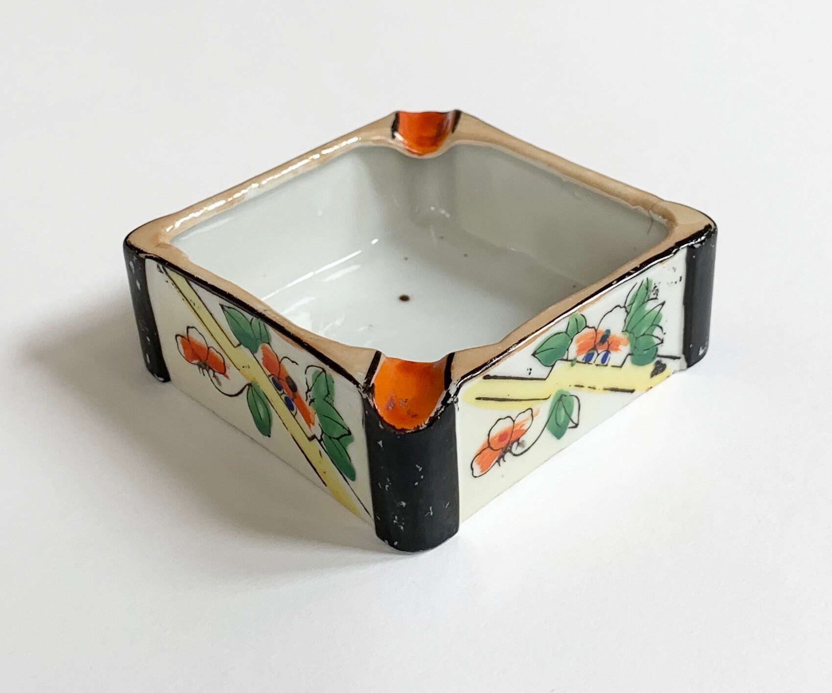 RESERVED Mid Century Japan Ashtray Square Tray Vintage Empress Hand