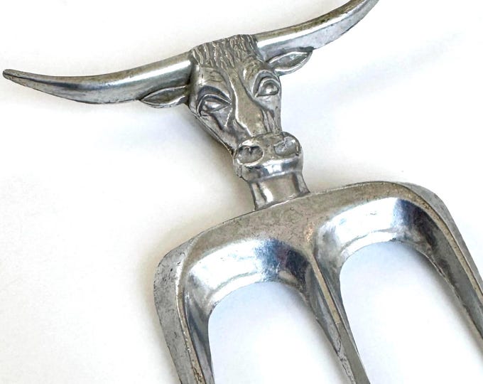 Vintage Longhorn Steerhead Meat Carving Fork Jaxton Glens Falls NY