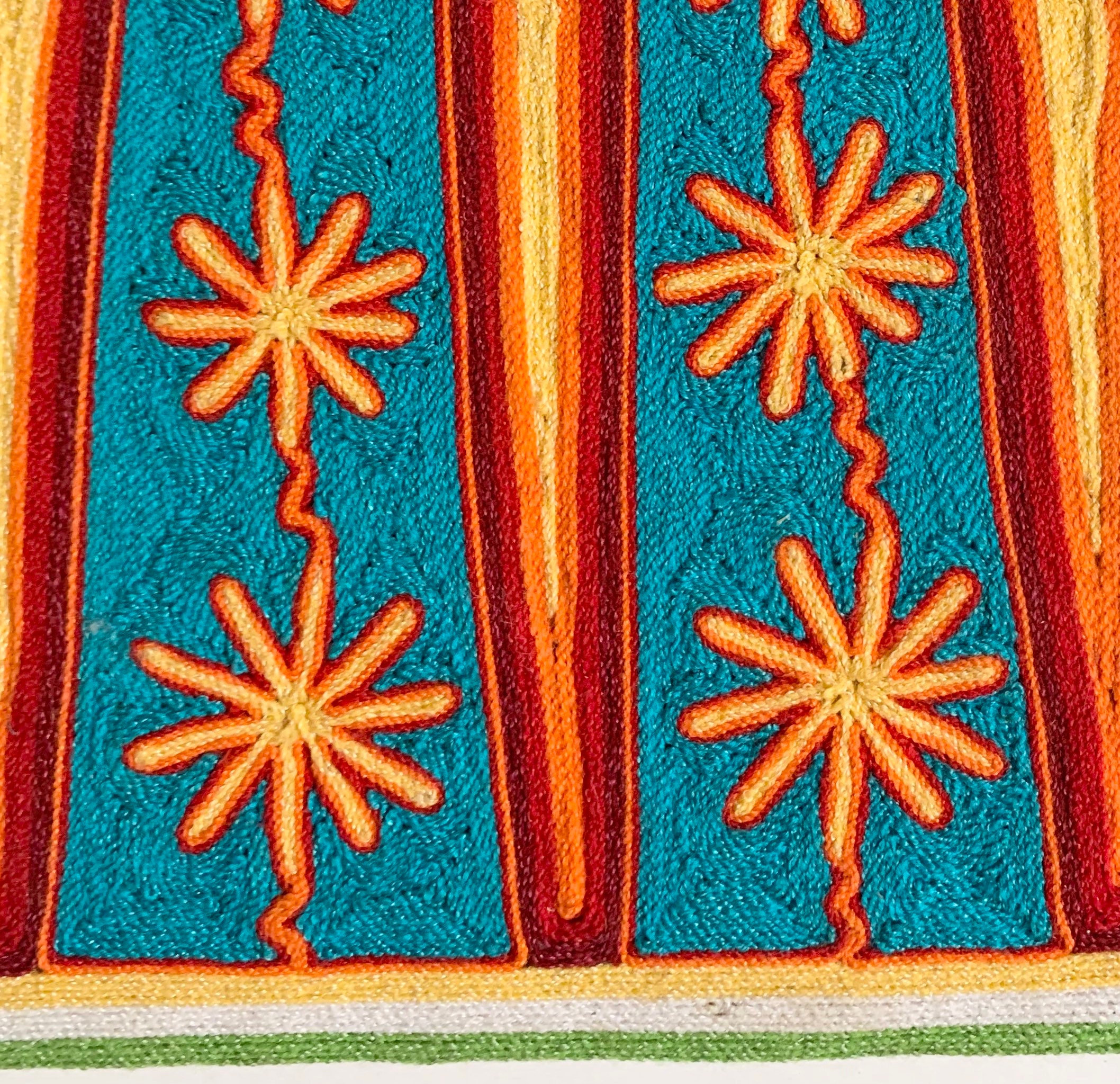 Mexican Huichol Yarn Art Painting Nierika Wall Hanging Colorful Vintage ...