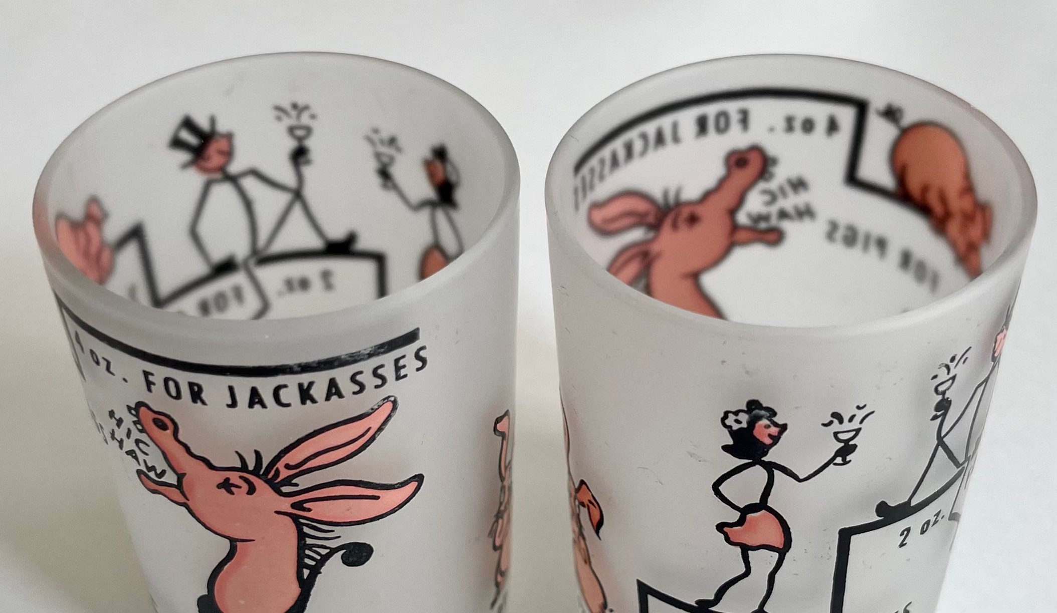 Mid Century Bar Glass Shot Glass Bar Measuring Glass Vintage Retro