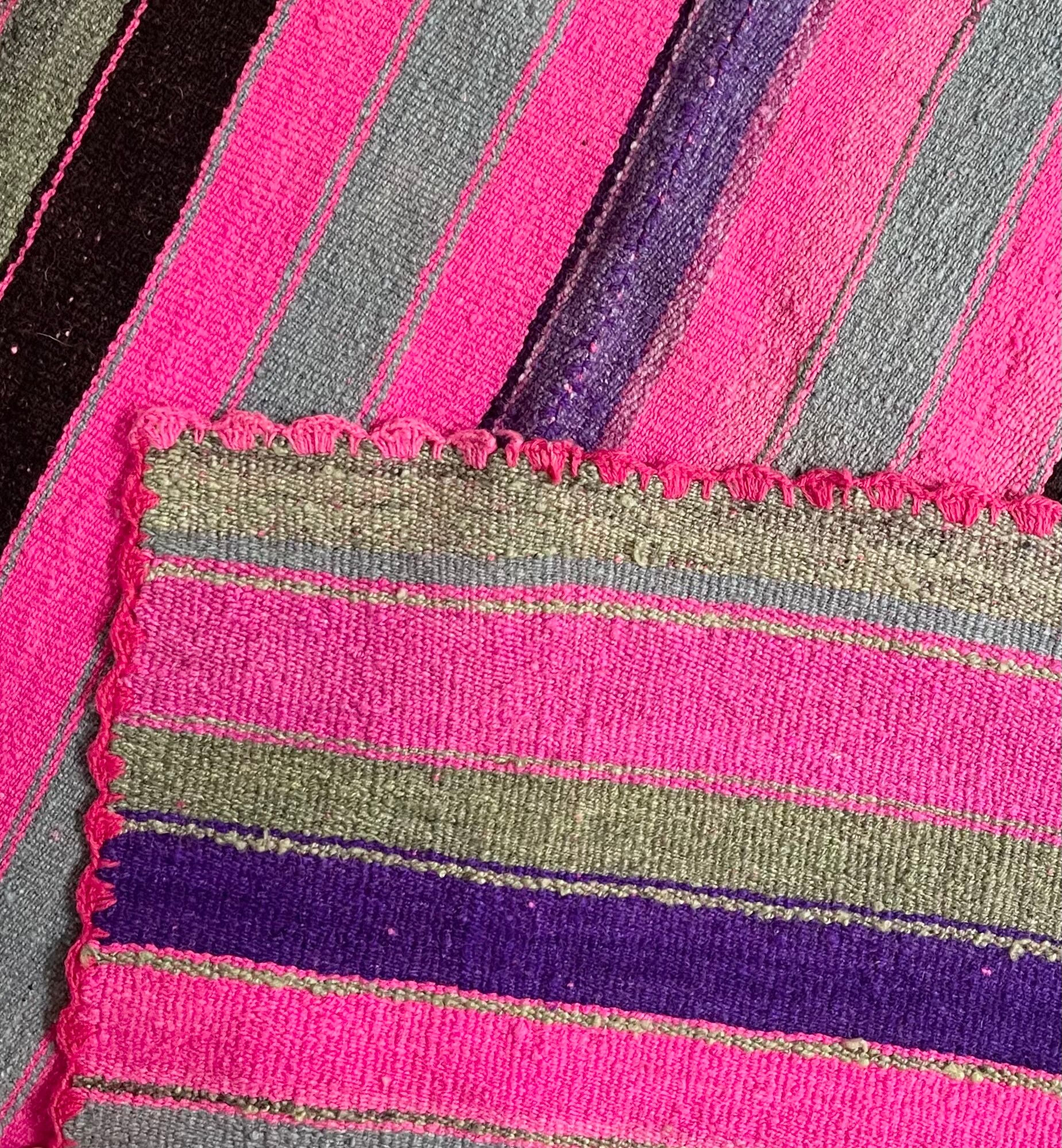 Estate Southwest Wool Blanket Handwoven Vintage Mexican Native American