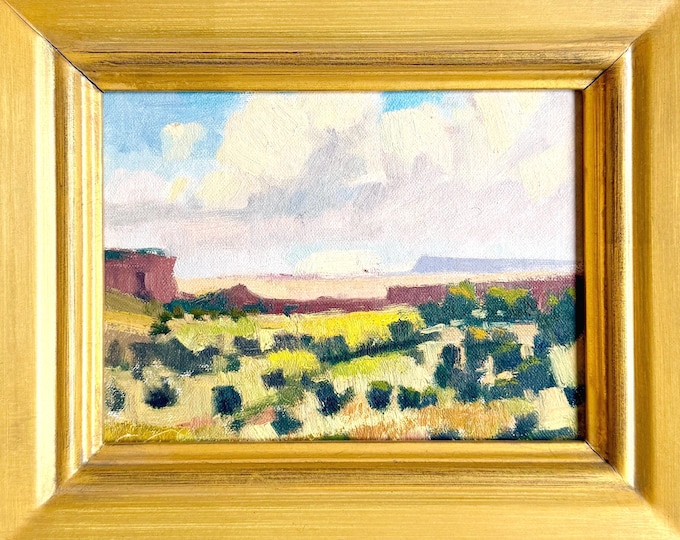 Original Virginia Vaughan Landscape Painting Southwest Impressionist New Mexico Desert