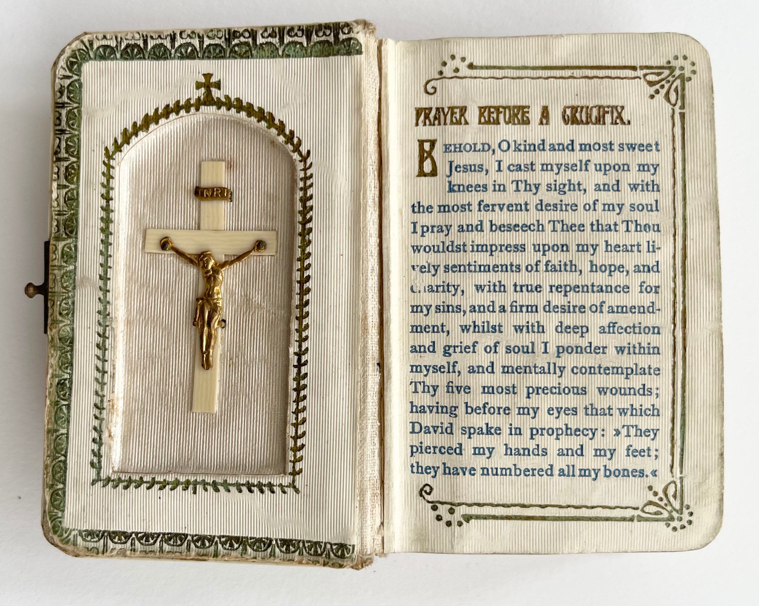 Antique celluloid catholic prayer book key of heaven a manual of