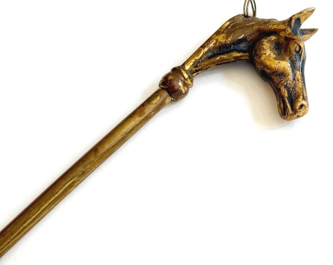 Vintage Solid Brass Horse Head Shoe Horn