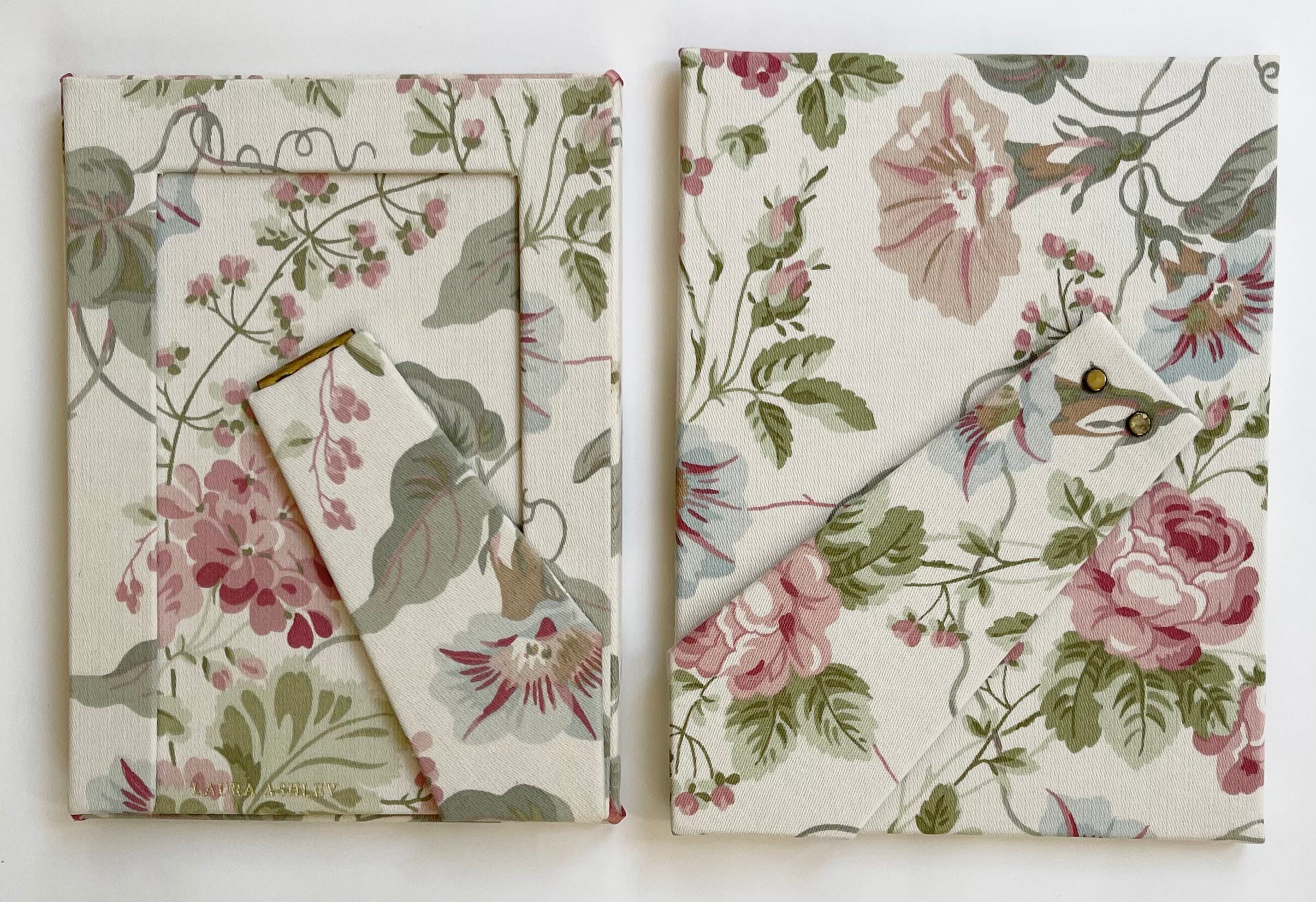 Laura Ashley Photo Frames Floral Botanical Plant Pastel Print Fabric