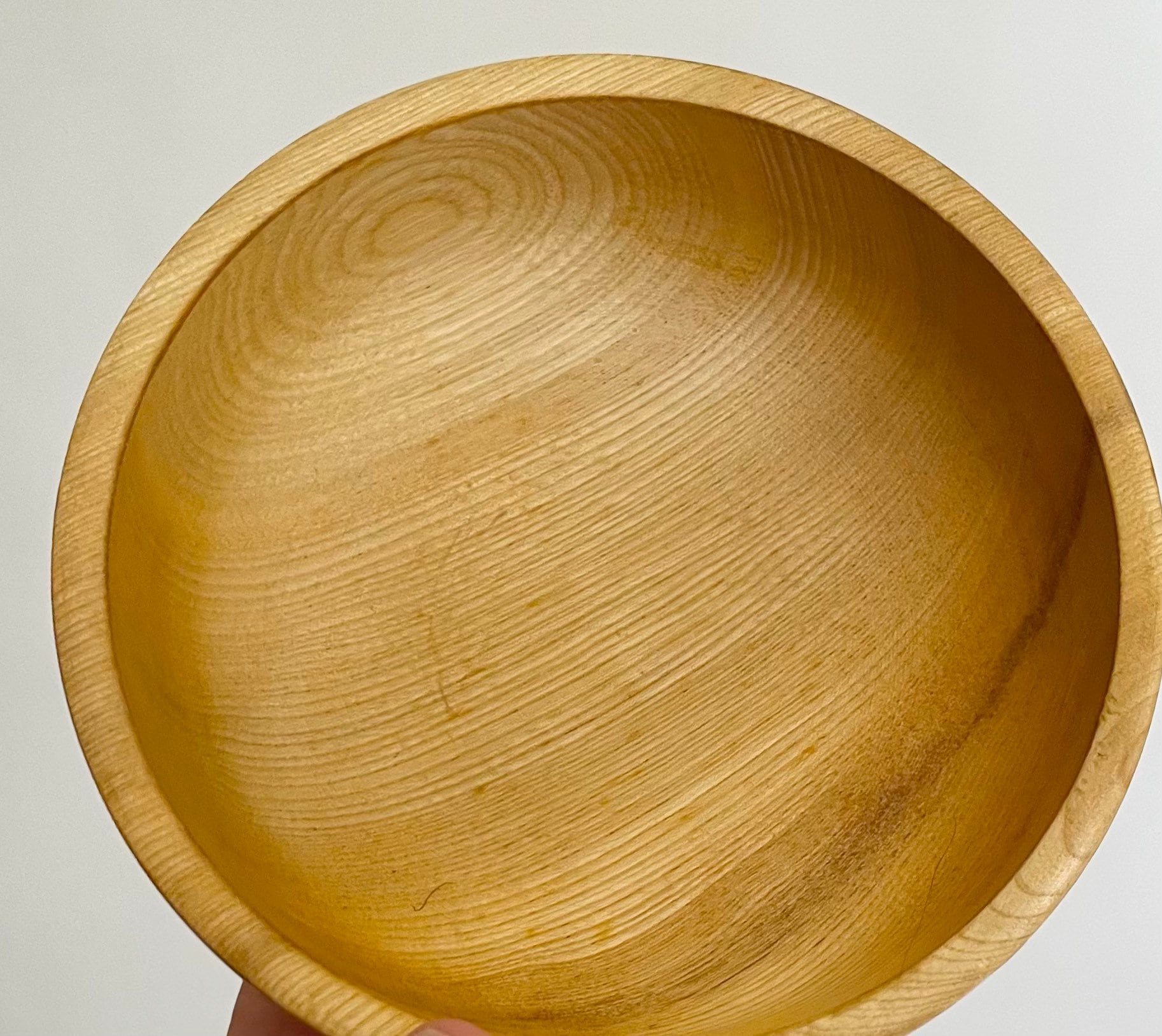 Blonde Wood Bowl Set of 6 Salad Bowls Mid Century Vintage Boho