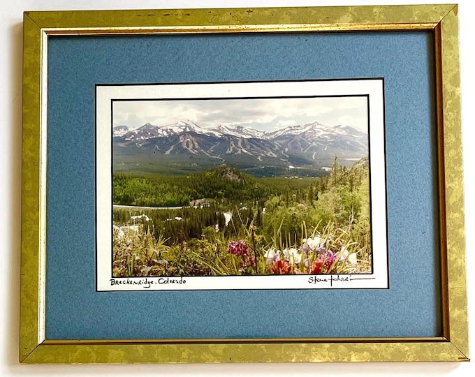 Signed Vintage Colorado Photograph Framed Steve Tohari Breckenridge Mountain Landscape Photography