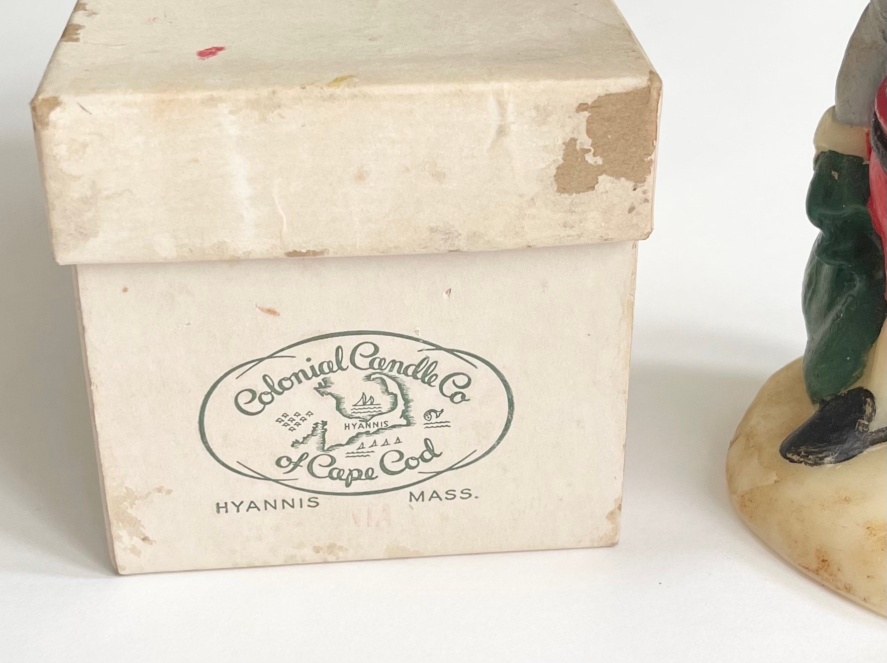 Santa Claus Christmas Candle Vintage Colonial Candle Co of Cape Cod