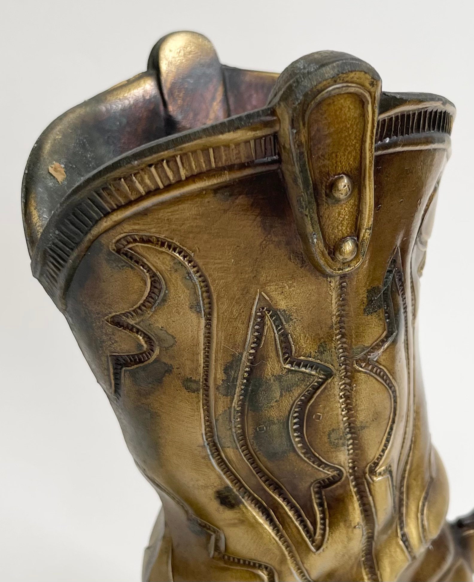 Brass Cowboy Boot Vase Planter Vintage Artbrass Giftmakers Western Boot