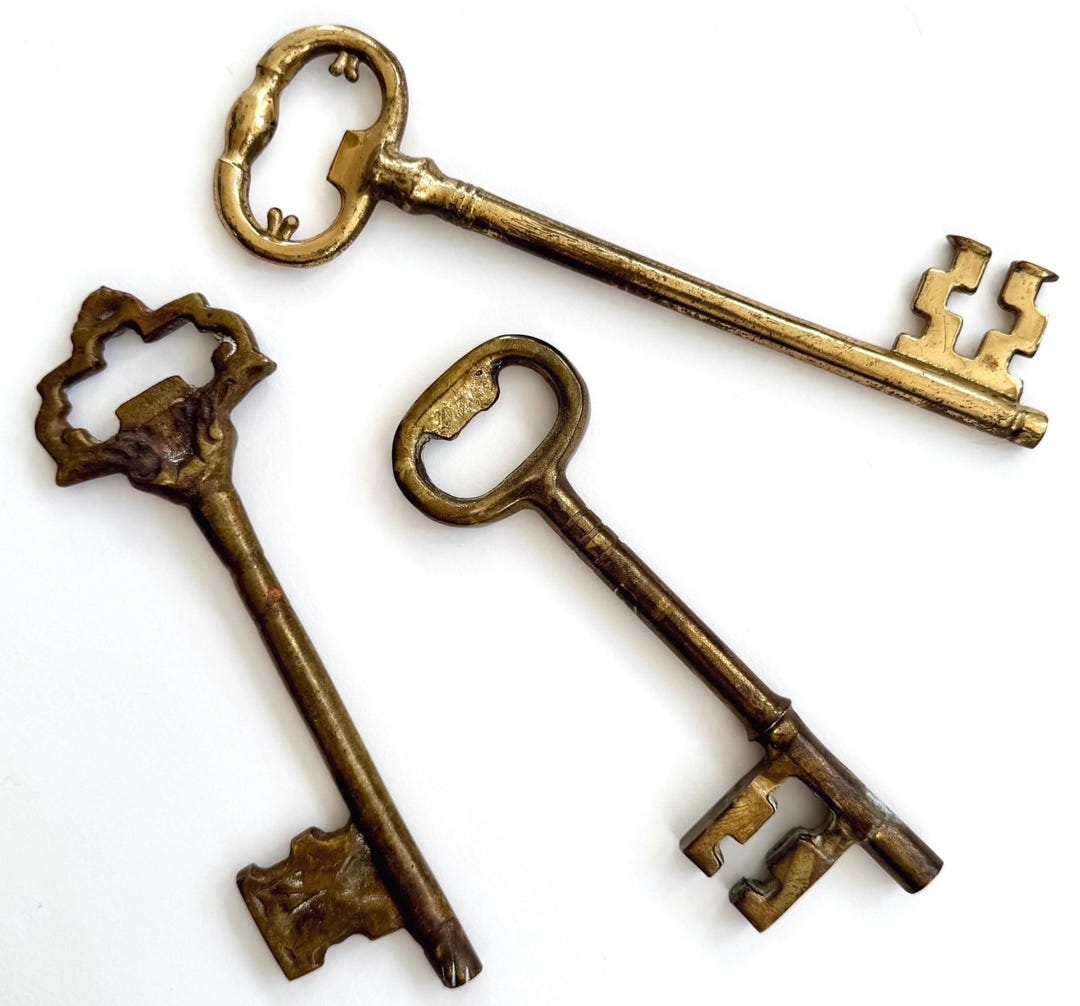 Real Objects Key Oversized XL Brass Skeleton Key Object Paperweight - Etsy