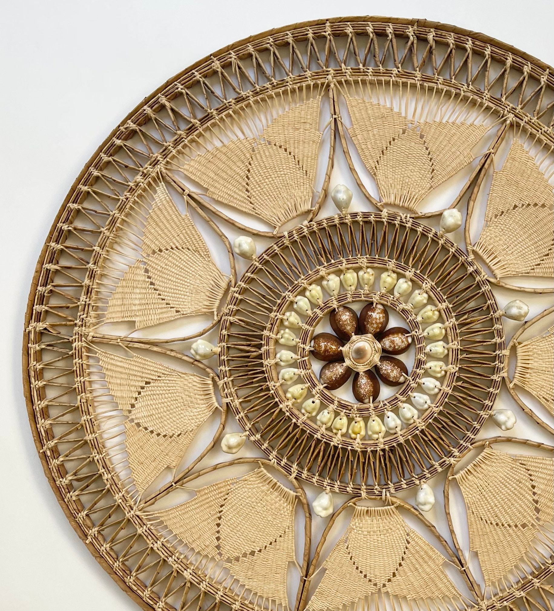 Boho 70s Straw Wall Decor Wall Art Wall Hanging Natural Beige Etsy