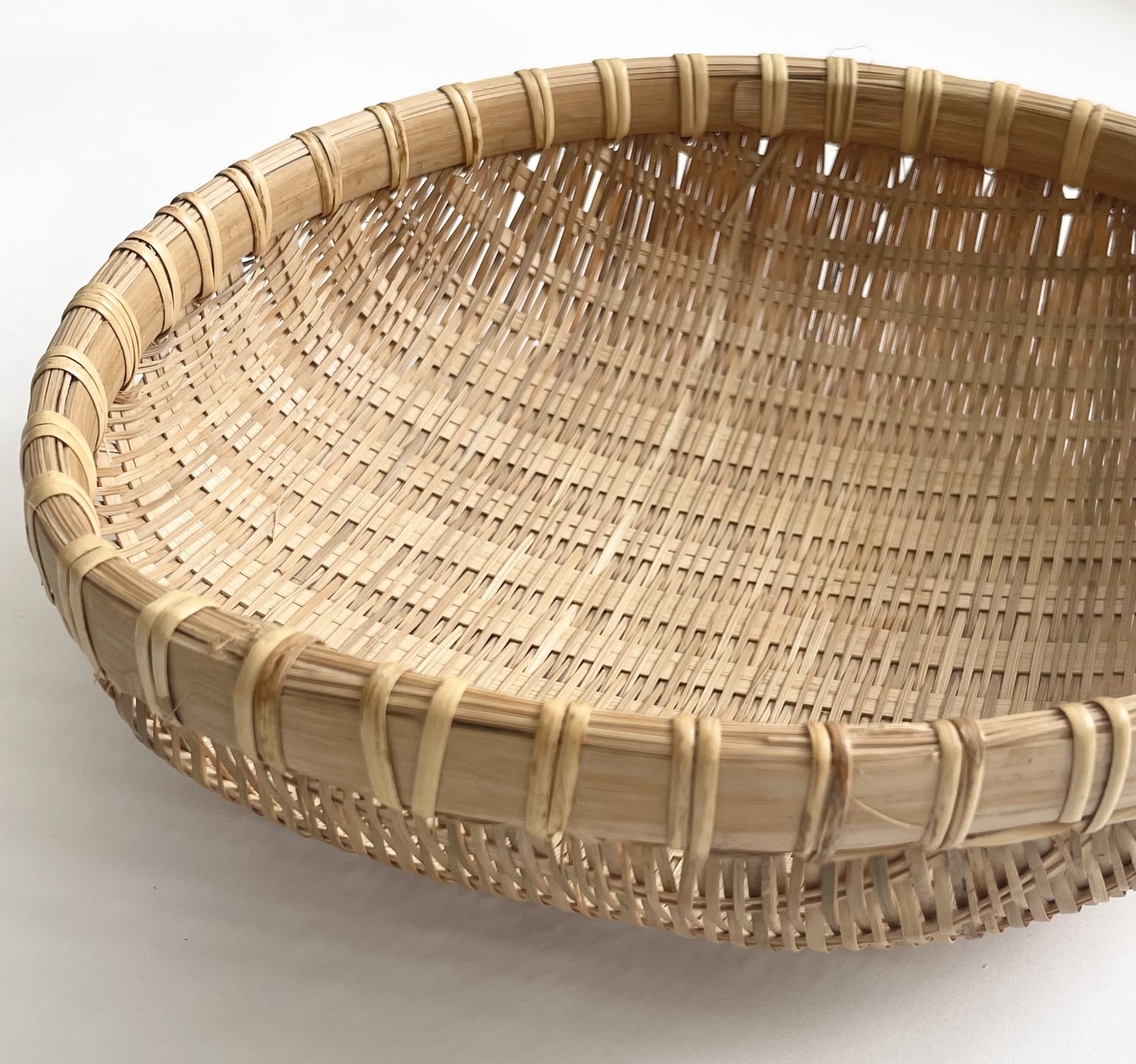 Leaf Shaped Bread Basket Gathering Basket Wicker Basket Vintage