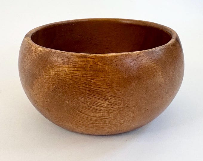 Vintage Solid Wood Bowl Vintage Small Wooden Bowl Minimalist Sculptural Home Decor Decorative Bowl Catchall Trinket Dish