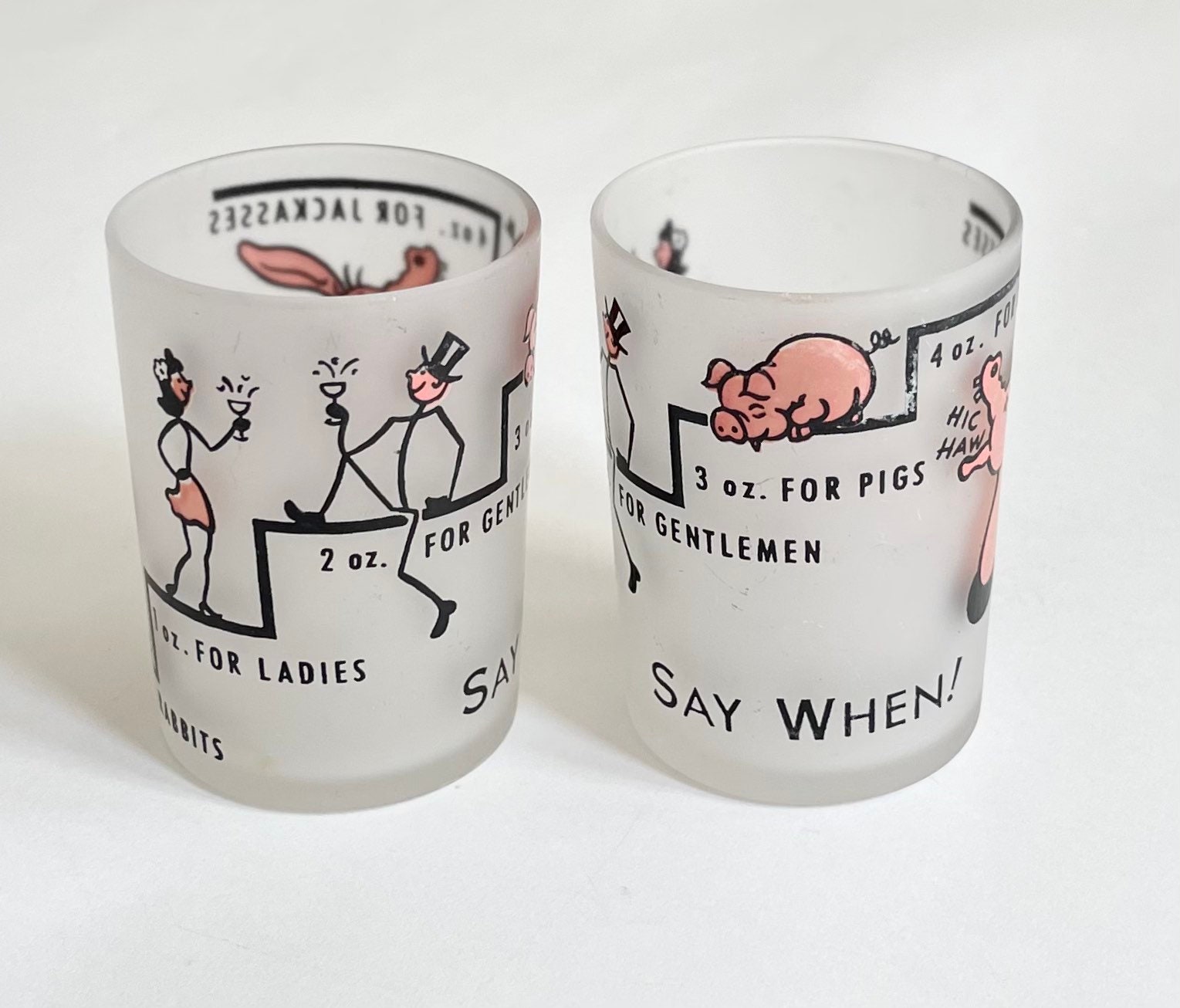 Mid Century Bar Glass Shot Glass Bar Measuring Glass Vintage Retro