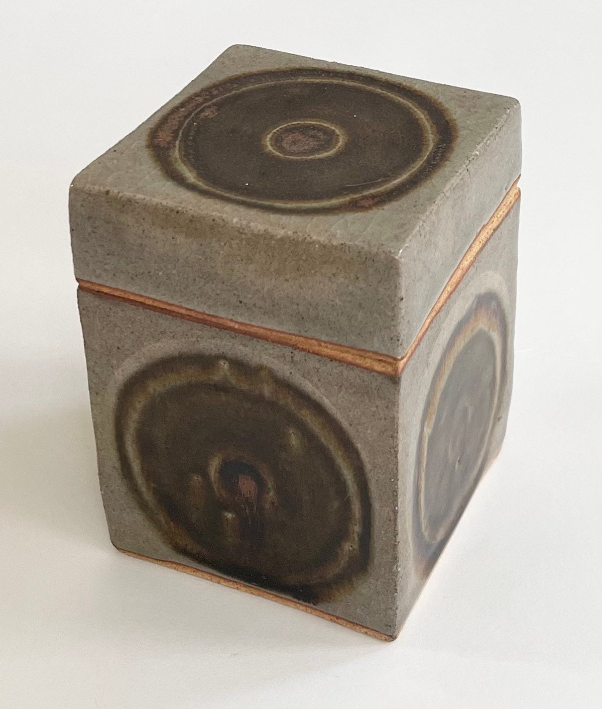 Tyrone Larson Pottery Box Mid Century Vintage Studio Ceramics Glazed