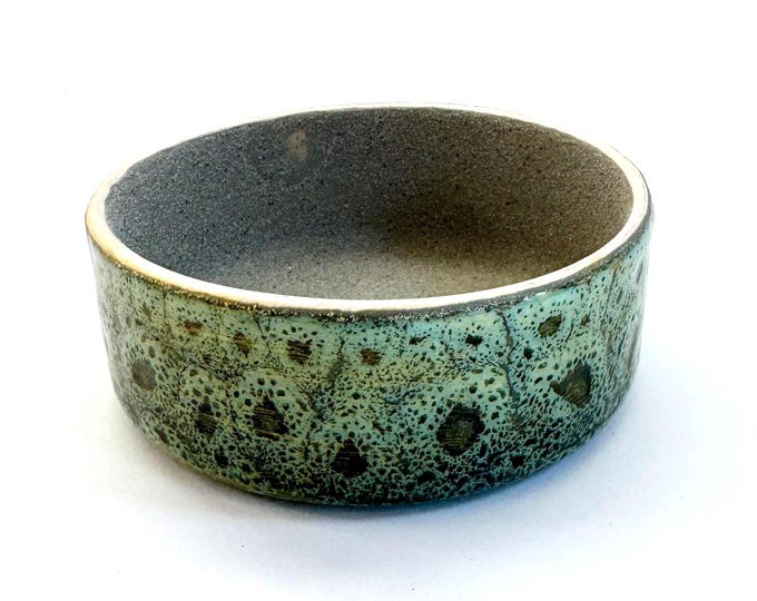 Vintage Organic Studio Pottery Bowl Volcanic Glaze Vessel