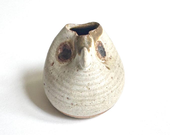Vintage Alasdair Dunn Pottery Owl - Isle of Arran Scottish Studio Pottery