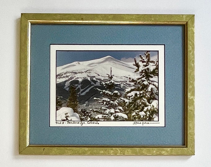 Signed Colorado Mountain Photograph by Steve Tohari Framed Nature Landscape Snow Photography Breckenridge Southwest Western America