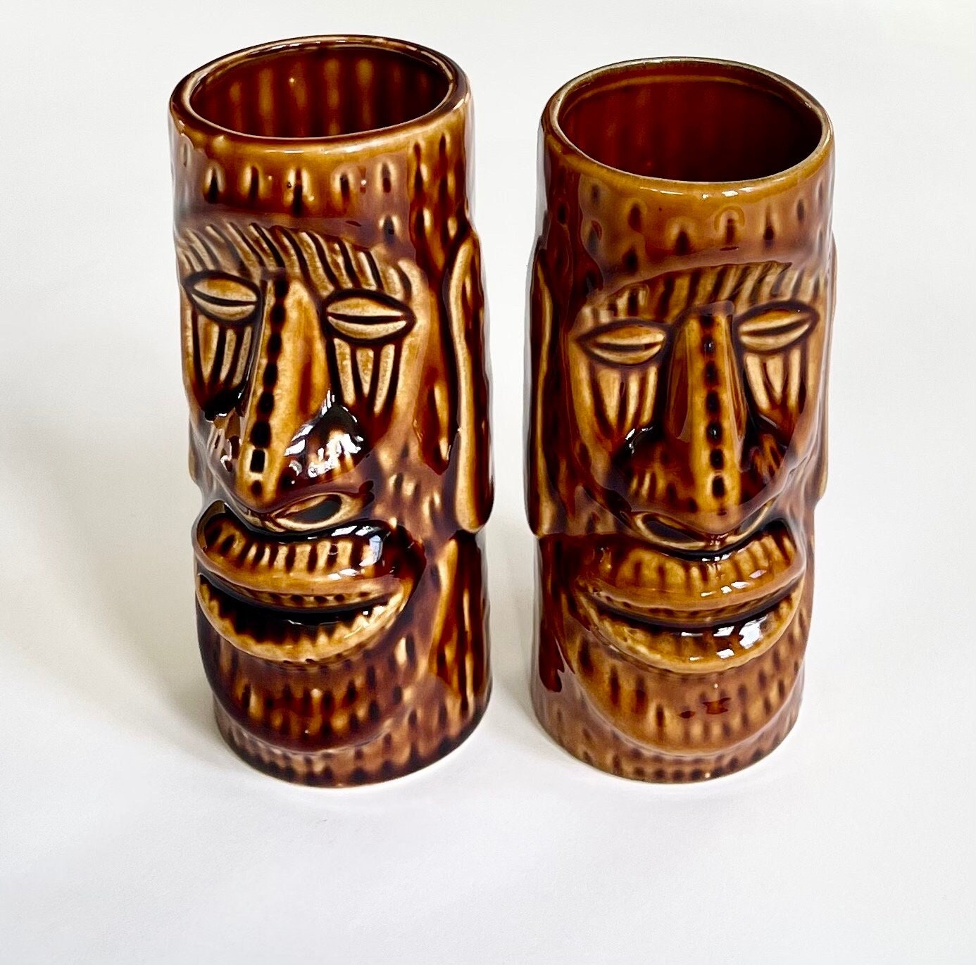 Vintage Kahiki Tiki Mug Lot of 2 Mid Century Tikis Kahiki Restaurant