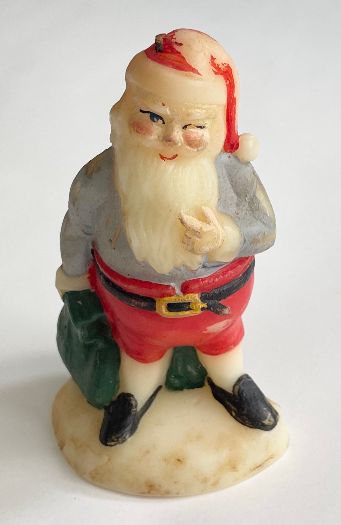 Santa Claus Christmas Candle Vintage Colonial Candle Co of Cape Cod