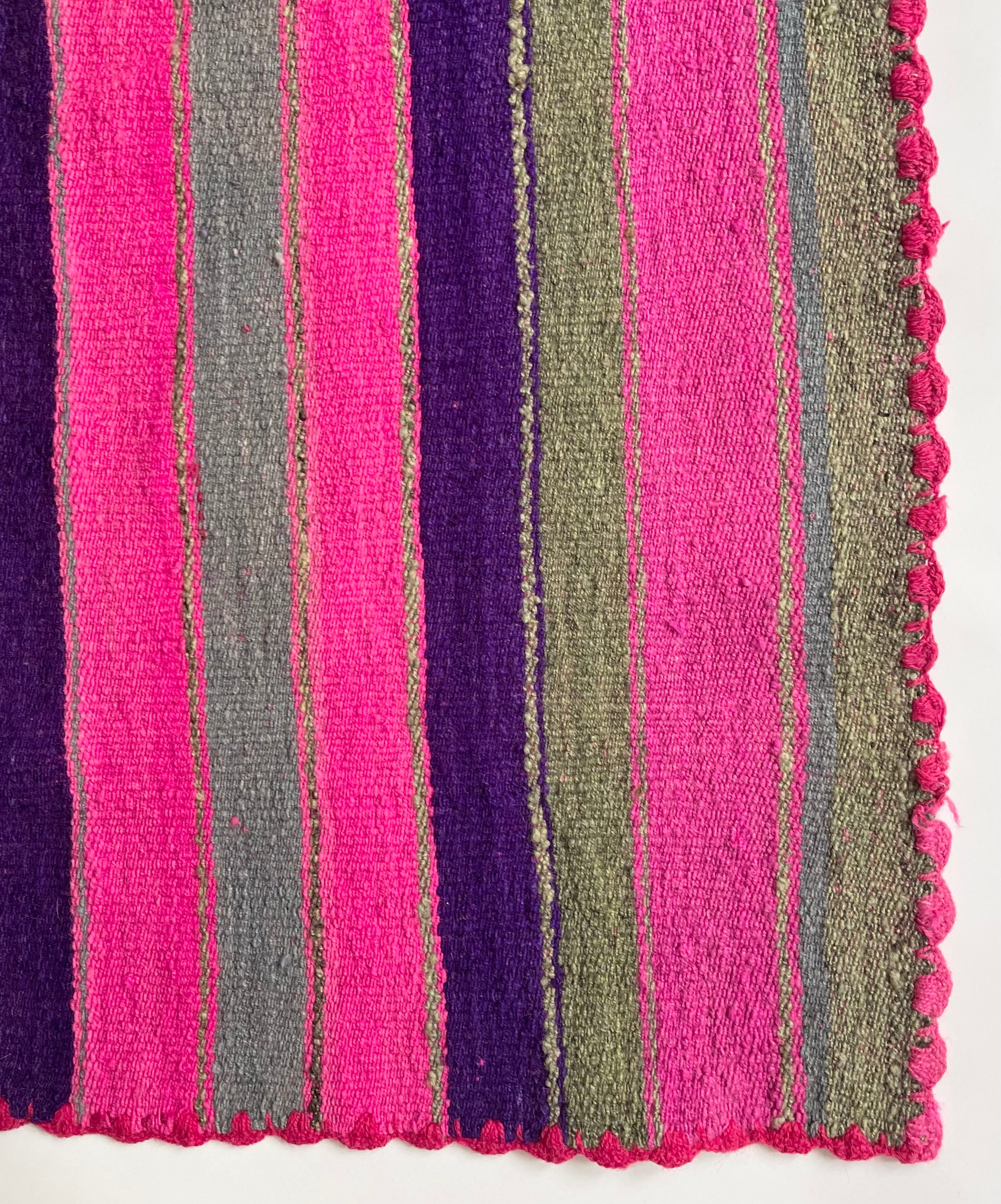 Estate Southwest Wool Blanket Handwoven Vintage Mexican Native American