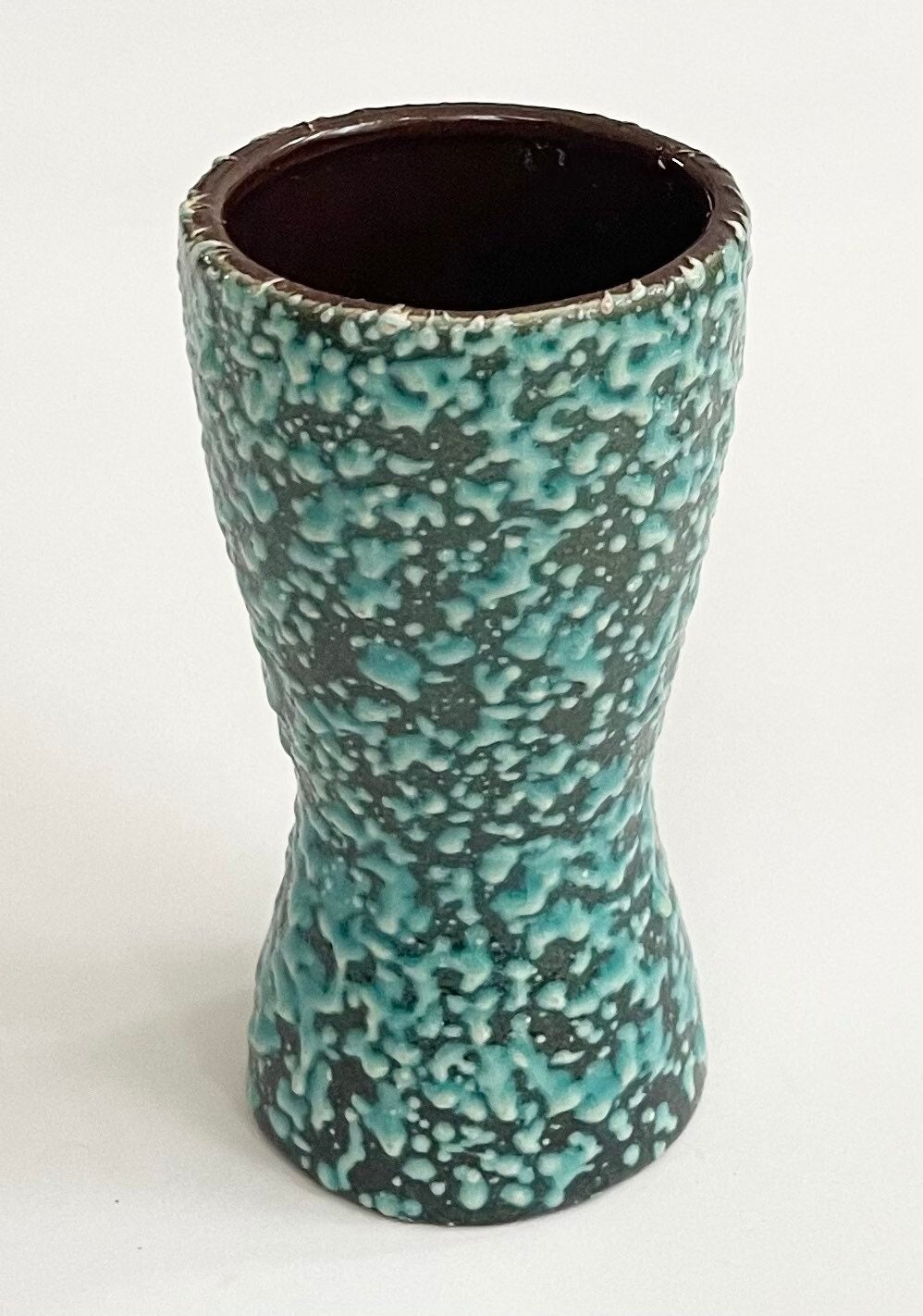 Scheurich Germany Ceramic Vase Mid Century MCM Vintage 60's Turquoise