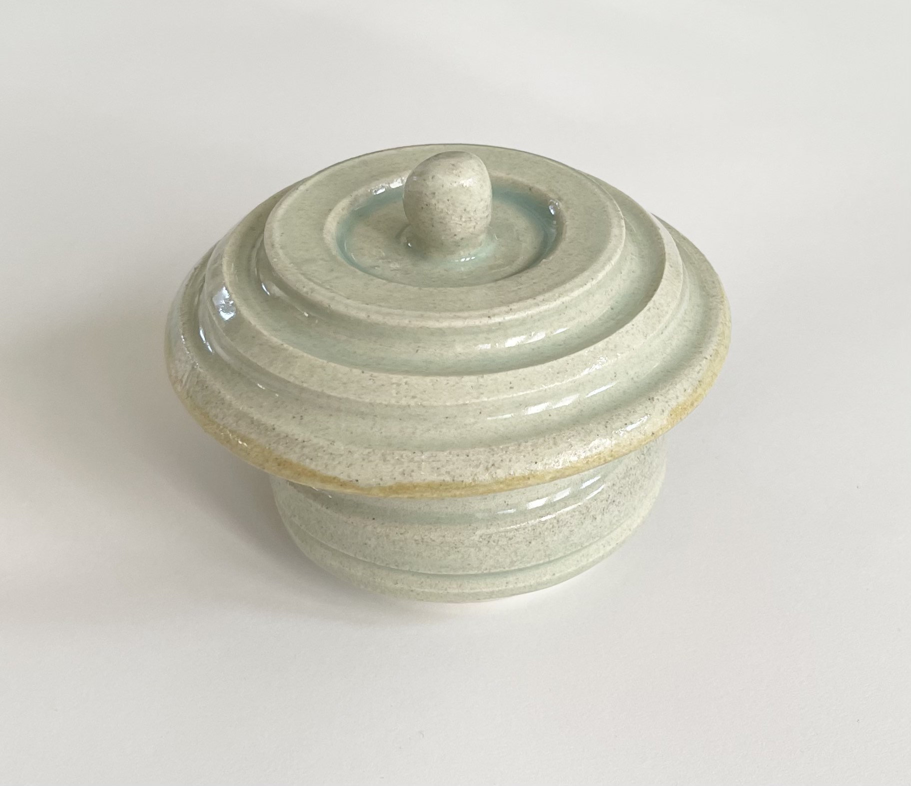 Pottery Butter Keeper French Style Butter Dish Vintage Handmade Studio
