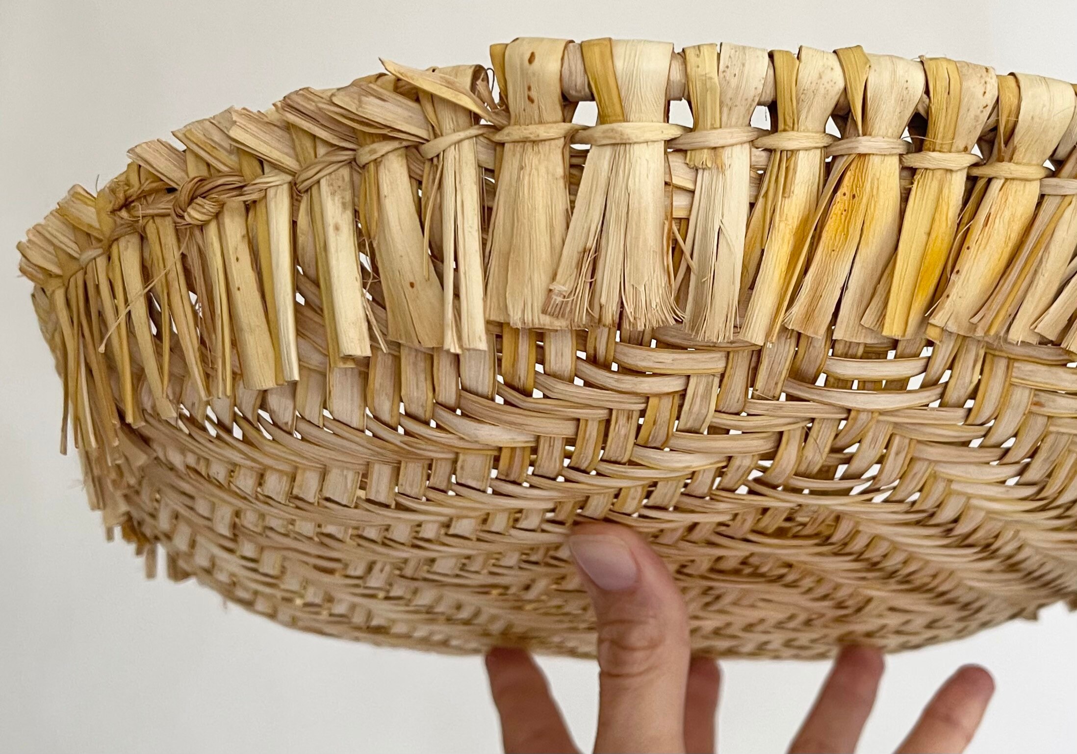 Vintage Hopi Sifter Basket Bowl Rustic Native American Handmade