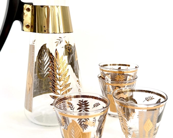 Mid Century Cocktail Set 50s 60s Colony Pitcher and Glasses