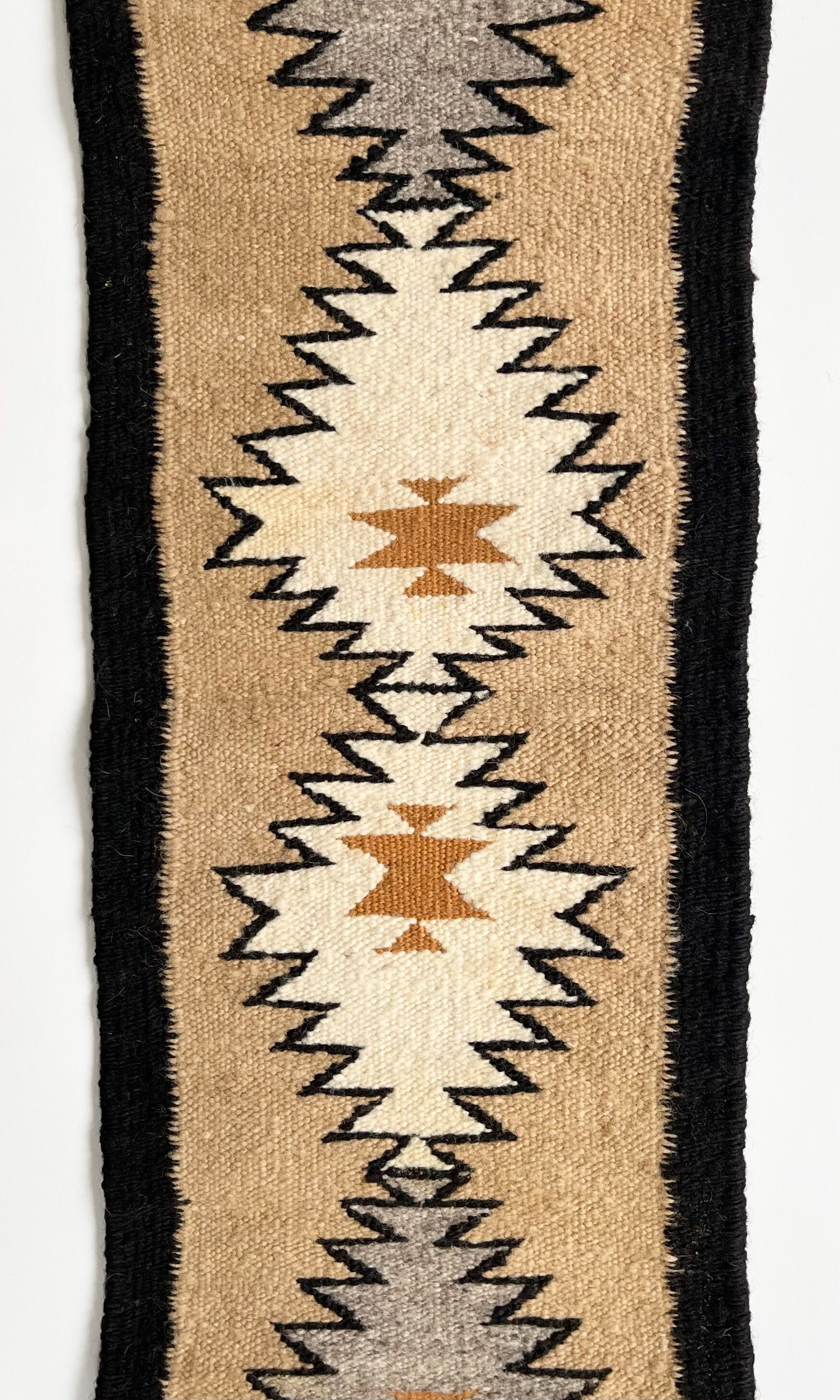 Vintage Navajo Weaving Runner Mat Wall Hanging Native American Fiber