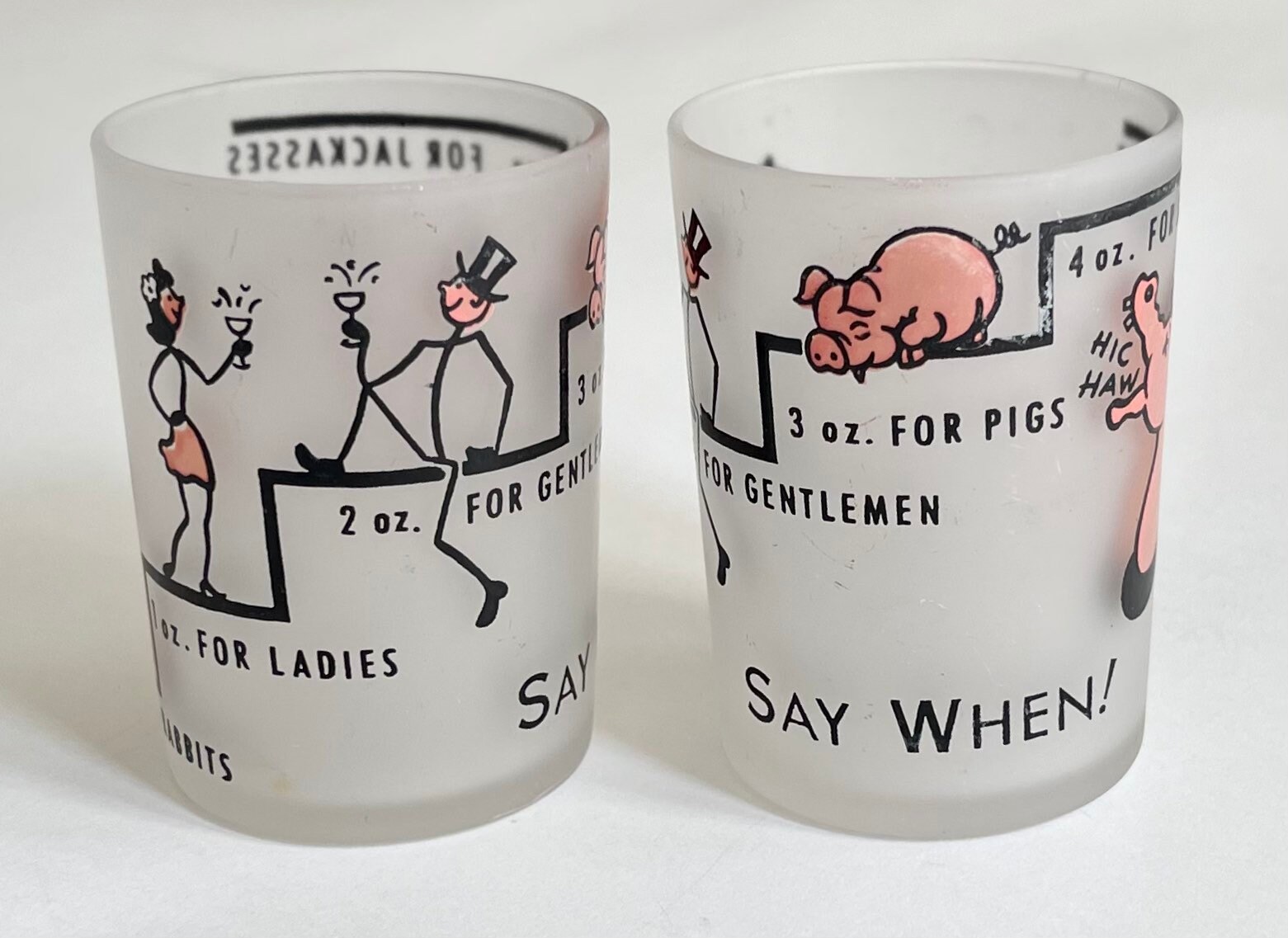 Mid Century Bar Glass Shot Glass Bar Measuring Glass Vintage Retro