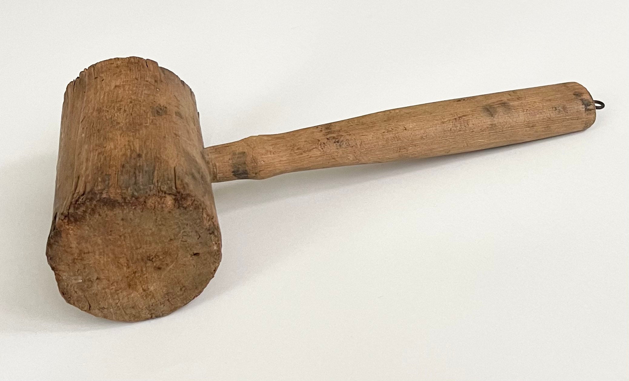Vintage Wood Mallet, Straight From the Tree. Cabon Decor -  Finland