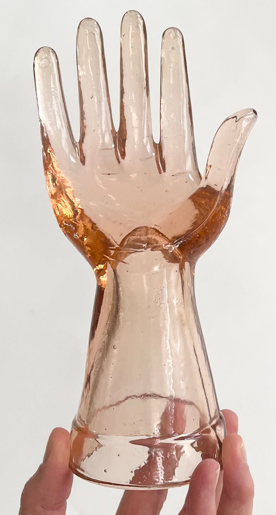 Pink Depression Glass Hand Form Mannequin Vintage Department Store