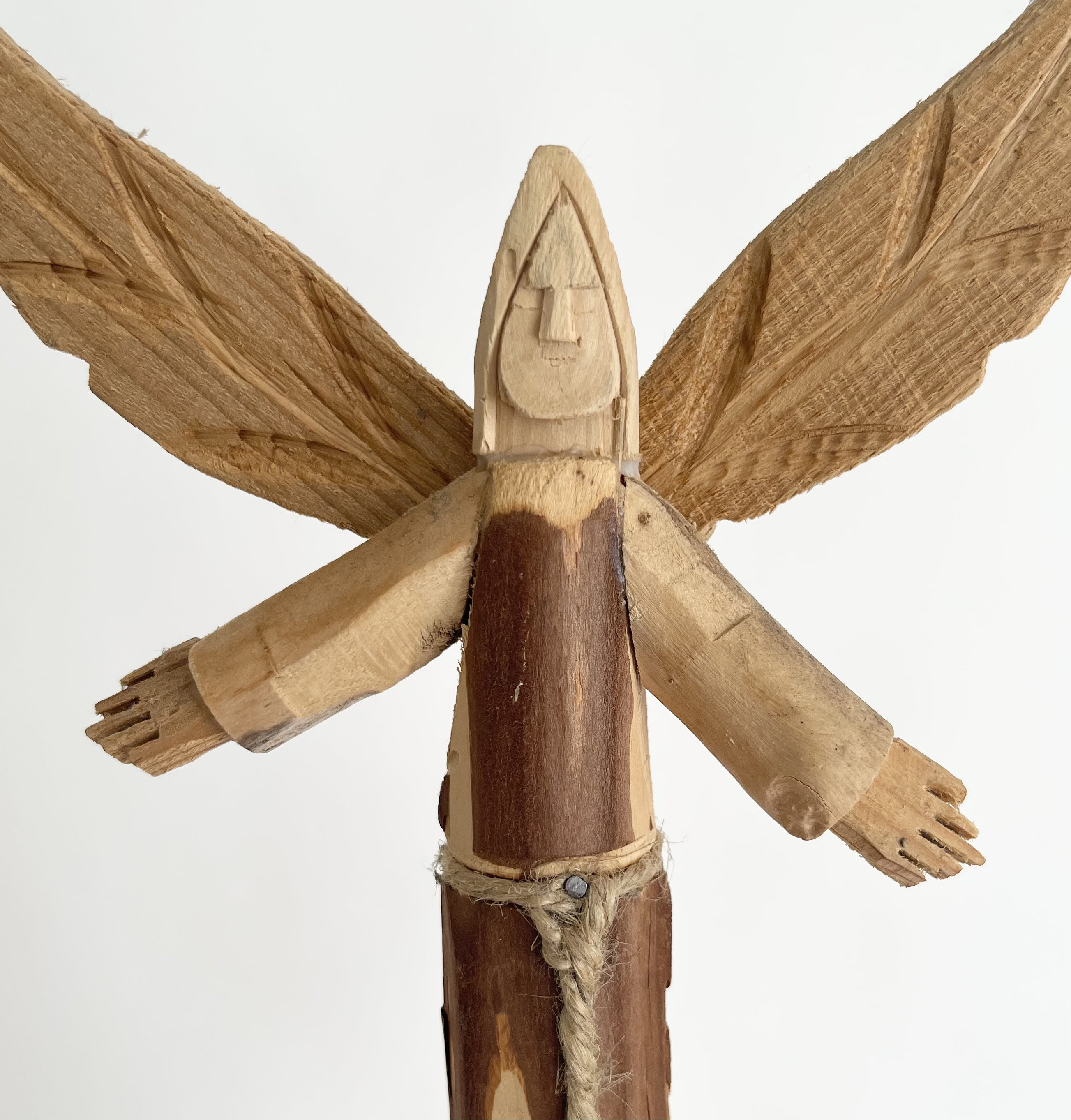 Southwest Angel Wood Carving Wall Hanging Wall Decor Vintage Signed New