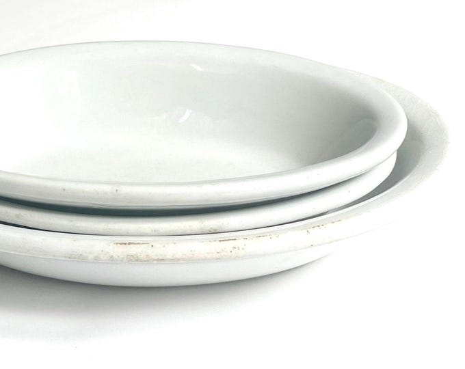 Vintage English Ironstone Bowl: Small Oval Serving Dish, Farmhouse Decor