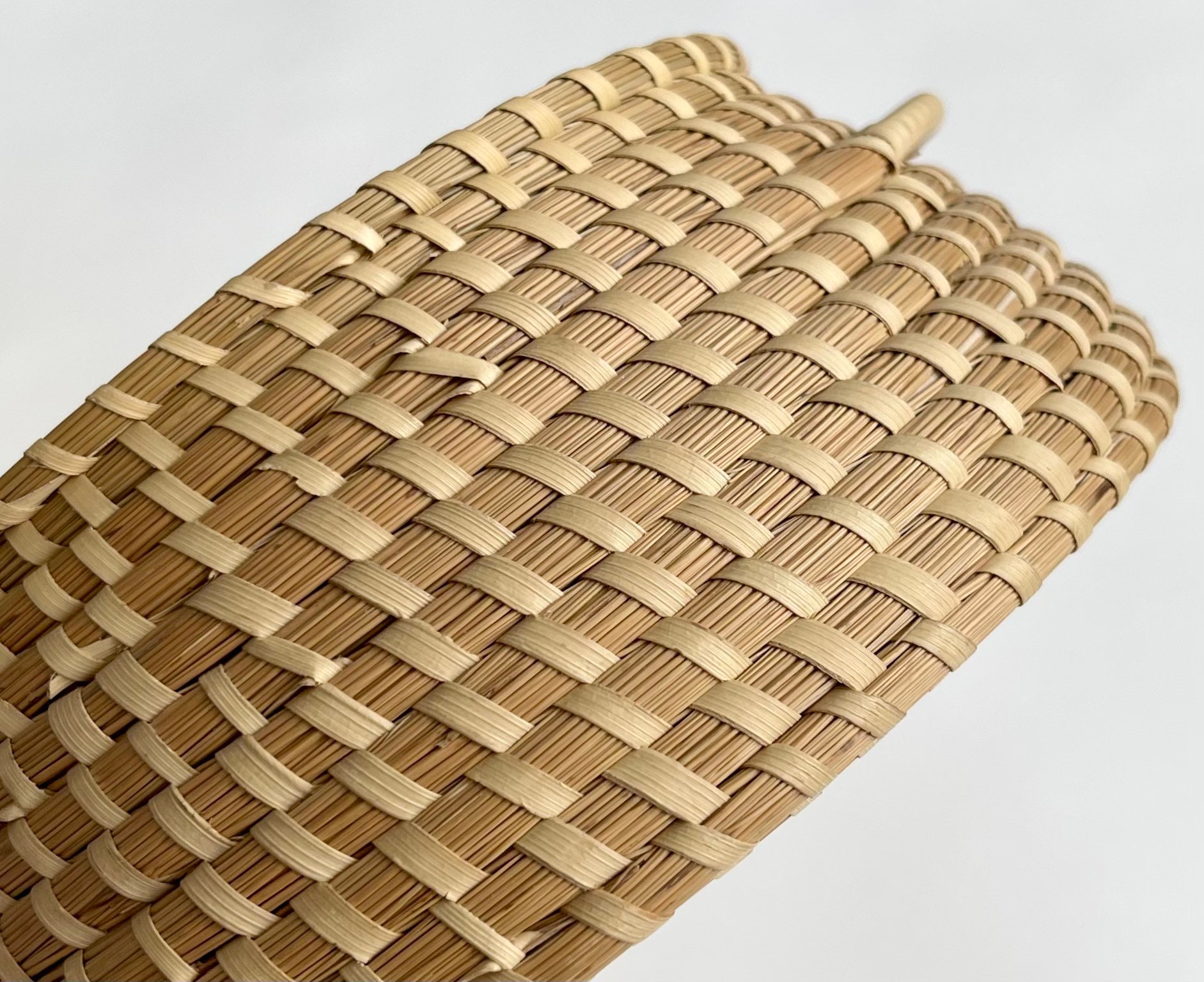 Charleston Sweetgrass Basket Finely Woven Lidded Basket Box with Lid Round Circle Vintage