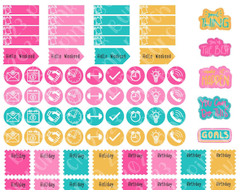 Printable Planner Sticker Bundle for Printing and Cutting with Cricut *DIGITAL DOWNLOAD FILE*