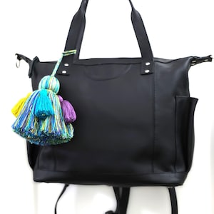 Guatemalan Convertible Bag | 100% Full-Grain Leather | Unique Backpack & Crossbody | Handmade by Artisans