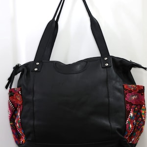 Guatemalan Convertible Bag | 100% Full-Grain Leather Vintage Huipil | Unique Backpack & Crossbody | Handmade by Artisans