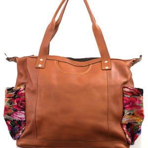 Guatemalan Convertible Bag | 100% Full-Grain Leather Vintage Huipil | Unique Backpack & Crossbody | Handmade by Artisans