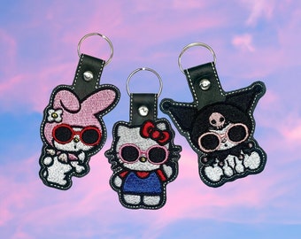 Sanrio Charakter bestickter Schlüsselanhänger