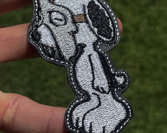 MF Snoopy bestickter Schlüsselanhänger
